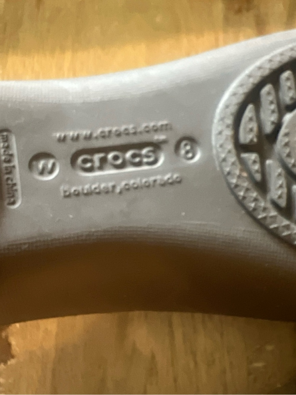 CROCS Women’s Brown Peep-Toe Slingback Flats - Picture 7 of 7